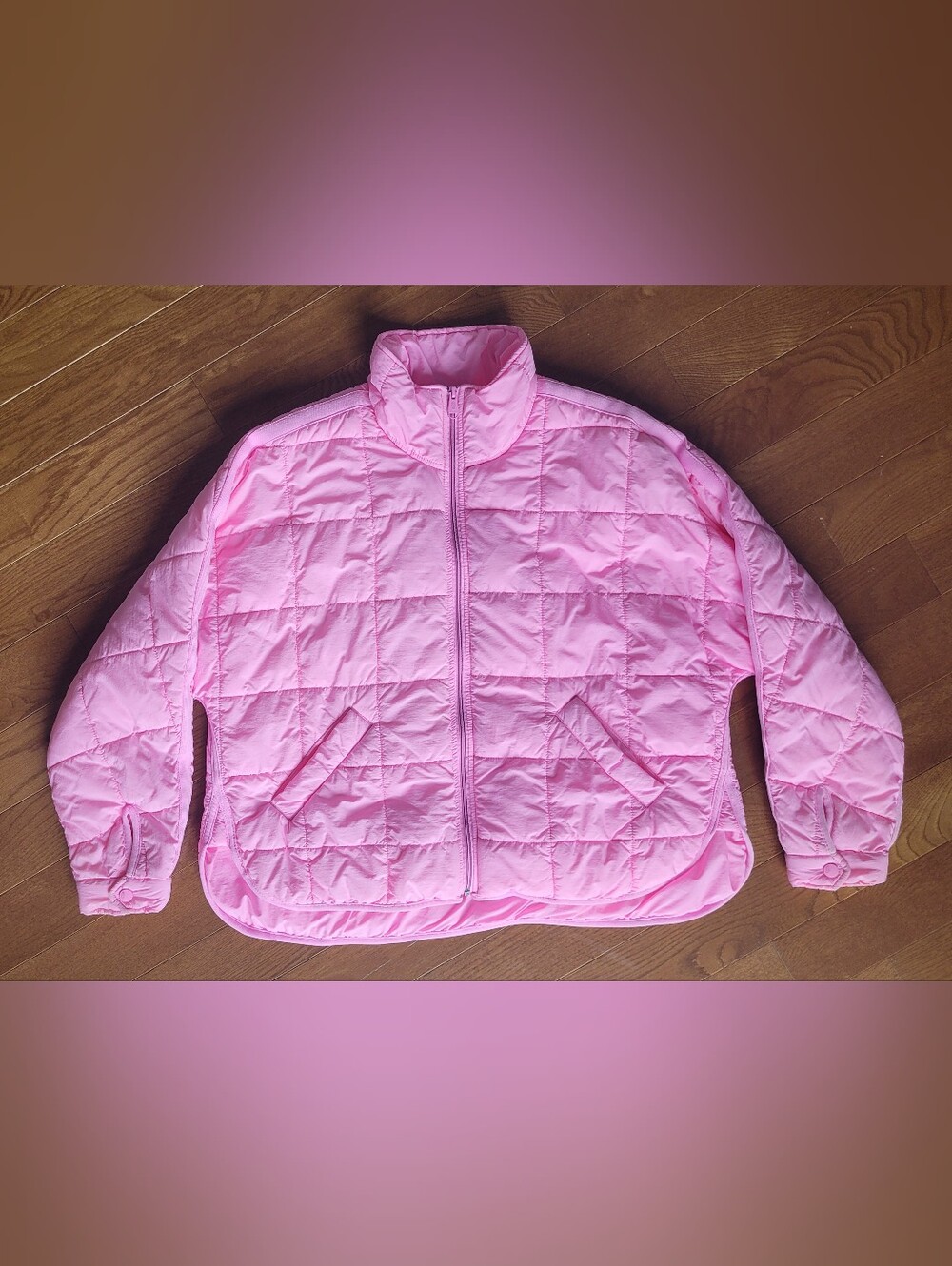 Free People Pippa Pink Puffer Jacket. Size S
